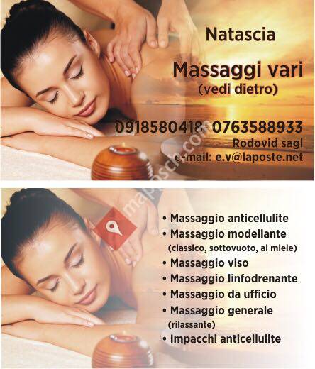 Massaggi a domicilio Natascia Vasile