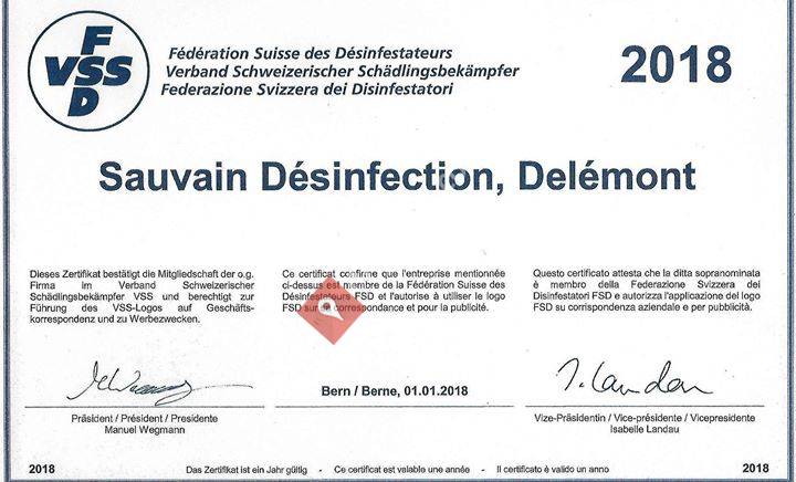 Sauvain Désinfection